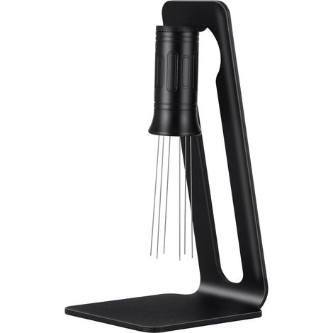 Distributeur magnétique à 6 aiguilles fines pour espresso, outil de barista pour café italien, noir motif ovale