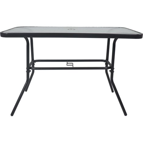 Mesa de comedor de jardín de cristal 110x55 70x110x55 - VCM