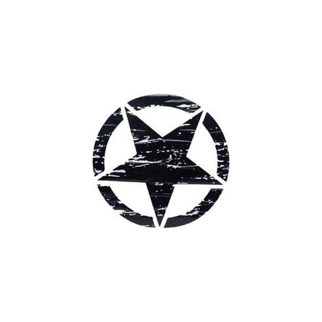 Pegatina para carrocería de 19,7 pulgadas, decoración de estrella negra para Jeep F150 Wrangler Rubicon JK CJ TJ YJ