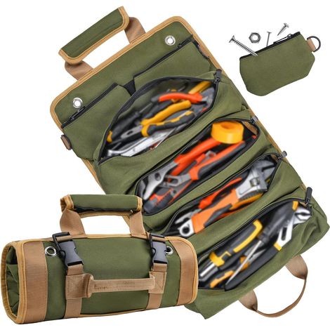 Sac à outils de jardinage multifonctionnel — Sac d'électricien enroulable pour le rangement des outils de quincaillerie (1/5)