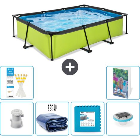 Exit Pool Rechteckig - 300x200x65 cm - 7-teilig S326