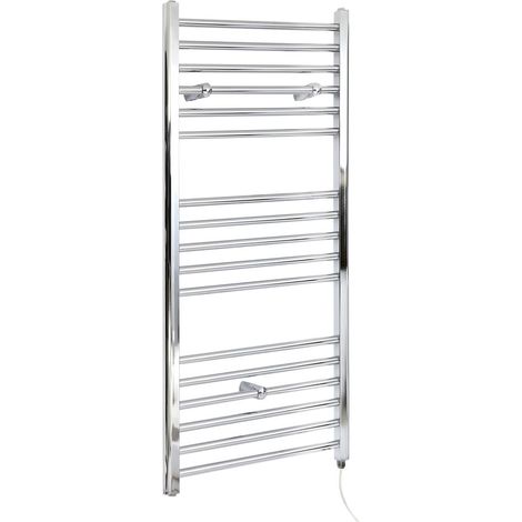 Hudson Reed Kent - Sèche-Serviettes Design Électrique Moderne Plat - Chromé  - 120 cm x 50 cm