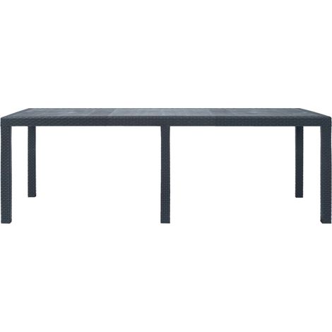 Maison Exclusive - Gartentisch Anthrazit 220x90x72 cm Kunststoff