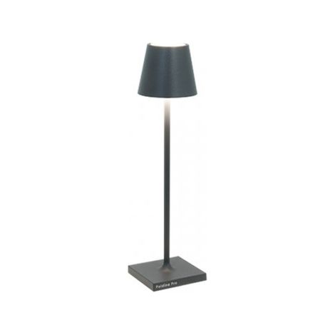 Lampada LED 3000K da tavolo dimmerabile Grigia POLDINA PRO MICRO 1.6W IP65 ZAFFERANO LD0490N3