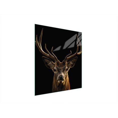 Glasschneidebrett 45x52 Hirsch