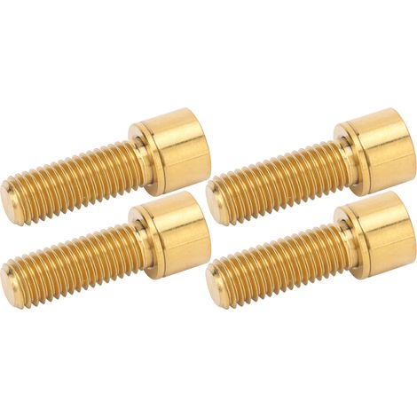 4 Stück Fahrradlenker-Vorbauschrauben, Titanlegierung, Innensechskantschrauben M7x20mm, Gold (1/5)