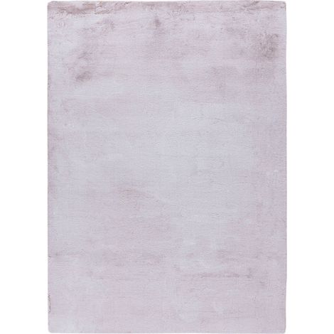 Tapis shaggy rose et blanc ultra doux effet chiné - 150 x 80 cm (1/4)
