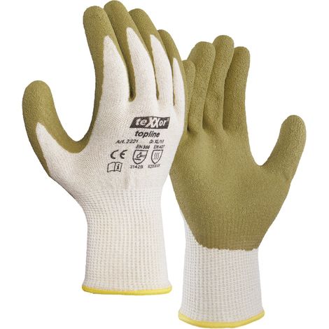 teXXor® 2221 teXXor® topline Grobstrick-Handschuhe GREEN PROTECT Gr. 10 natur/gr (1/4)