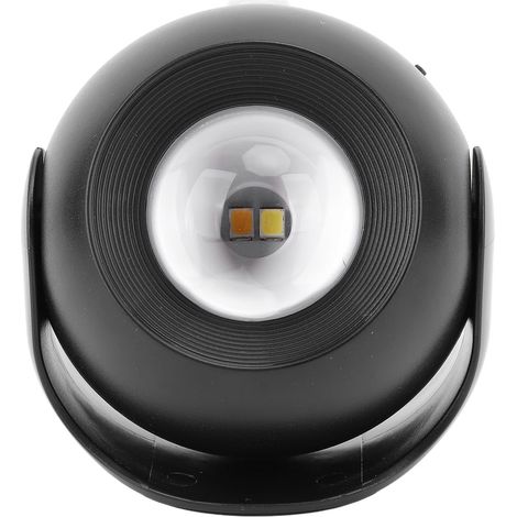 Veilleuse sans fil à détecteur de mouvement, rechargeable par USB, 3 modes d'éclairage, rotative, pour chambre, salle de bain, cuisine, couloir, escalier, noire (1/5)