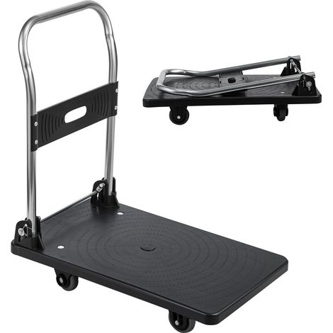 Trintion Folding Platform Trolley, Heavy Duty Hand Sack Truck with Handle, Rolling Flatbed Cart Dolly for Easy Transportation and Heavy Lifting (400kg Capacity) (1/5)