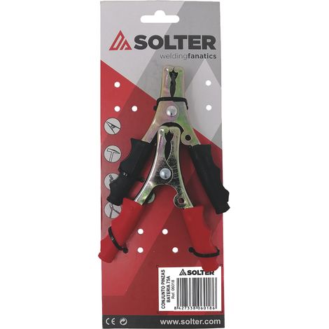 Solter Juego 2 pinzas batería Negra/Roja 75A
