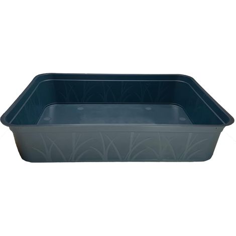 1 - Bac à piquer - Bac de culture - Sans trous au sol - Pour plantes et semis - Usage intérieur et extérieur - Anthracite - 38x28x8cm (1/5)