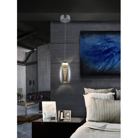 LAMPARA NEBULA  1L LED CROMO (1/4)