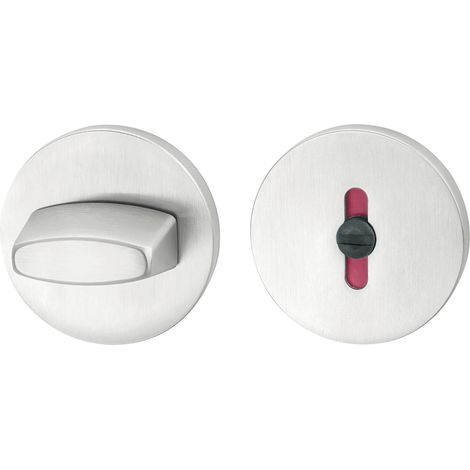 WC - Rosette 17 1735, ø 55 mm, m. schwarzem Kunststoffschlitz, Aluminium (1/3)