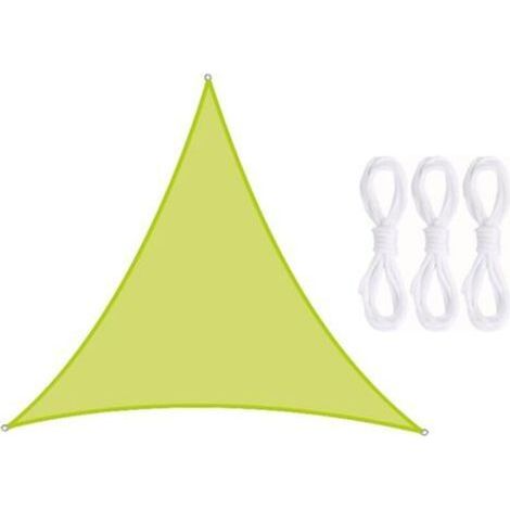 Voile d'ombrage triangulaire imperméable et résistant aux UV pour terrasse, jardin, pelouse, 2 x 2 x 2 m, vert (1/5)