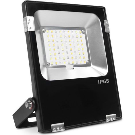 Projecteur Extérieur LED Noir 230V 20W RGBCCT IP65 Miidex Lighting® (1/4)