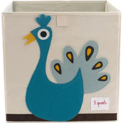 Cubo de almacenamiento 3 Sprouts pavo plegable 33x33x33 cm (1/2)