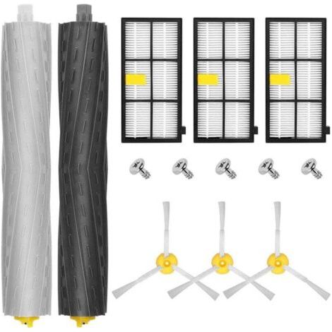 Pièces de Rechange Compatibles Aspirateur Robot 800 900 Série avec 2 Extracteurs 4 Filtres HEPA 4 Brosses Latérales 4 Vis (1/4)