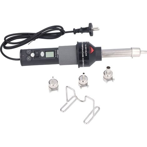 6-teiliges Heißluftfön-Set mit einstellbarem digitalem LCD-Display, tragbarem Lötset, 220-V-EU-Stecker (1/5)