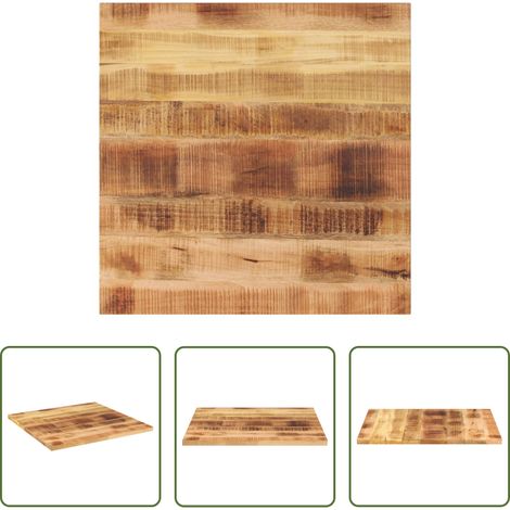 vidaXL Tablero de mesa cuadrado madera maciza de mango 70x70x1,5 cm (1/5)