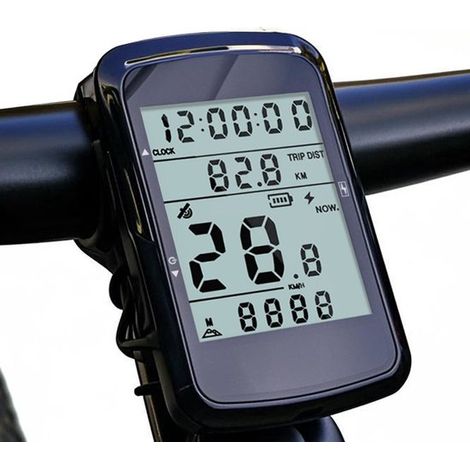 Fahrradcomputer Kabelloser Kilometerzähler Mit großem 2 4-Zoll-Display 1200 mAh Akku Wasserdicht Mit manueller Hintergrundbeleuchtung Befestigung 2,4 (1/5)