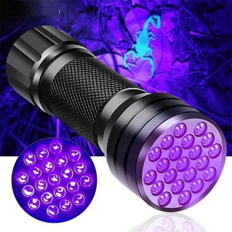 UV 21LED UV flashlight uv395 ticket inspection spot purple flashlight (1/5)