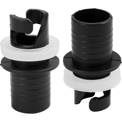 2pcs Boat Foot Pump Hose Adapter, H-R Valve Inflator Tip, Paddle Inflator Adapter, Plastic Air Valve Connector for Inflatable Kayak, SUP, Canoe, Electric Pump (1/5)