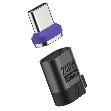 Câble de charge rapide PD 3.0 240 W avec adaptateur magnétique USB-C (1/5)