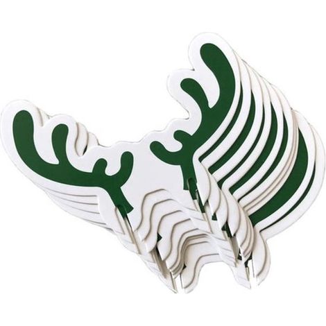 Lot de 10 décorations de Noël - Verre, bois et carton - Vert - Décoration de table - Accessoire de Noël (1/5)