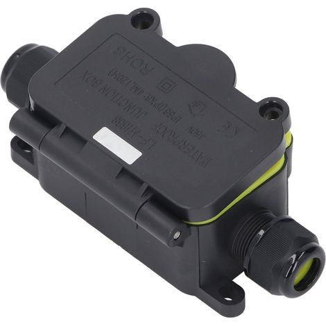 Boîte de dérivation étanche IP68 2 entrées pour éclairage extérieur, raccord électrique 450V 40A, usage paysager (1/5)
