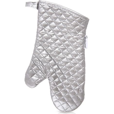 Silver Cotton Oven Glove, Heat Resistant to 250C (1/5)