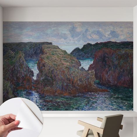 Papier peint adhésif décoratif pour salon chambre et cuisine Facile à poser avec colle Côte rocheuse 152x104 cm (1/5)