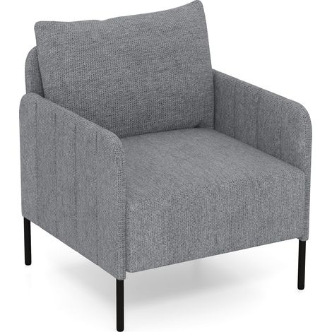 COSTWAY Poltrona Relax, Poltrona Singola in Chenille con Cuscino, Sedia da Soggiorno con Piedini Regolabili, Sedia Moderna per Camera da Letto, Studio, Portata 150 kg (1/5)