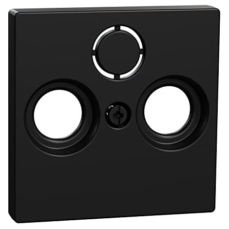 MERTEN - PLAQUE CENTRALE POUR PRISE D'ANTENNE NOIR MAT SYSTÈME M MEG4123-0403