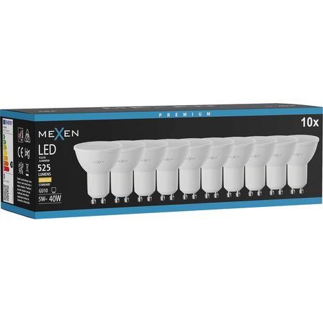 Mexen Nova 10x Ampoule LED GU10, 5W, Chaude - 3000K, 525 lm - L107-GU10-0530-01x10 (1/5)