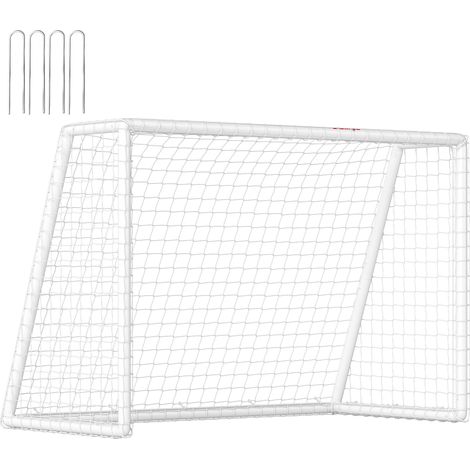 But de football futsal 180L x 92l x 124H cm – PVC renforcé pour extérieur – Filet résistant aux intempéries – Piquets inclus