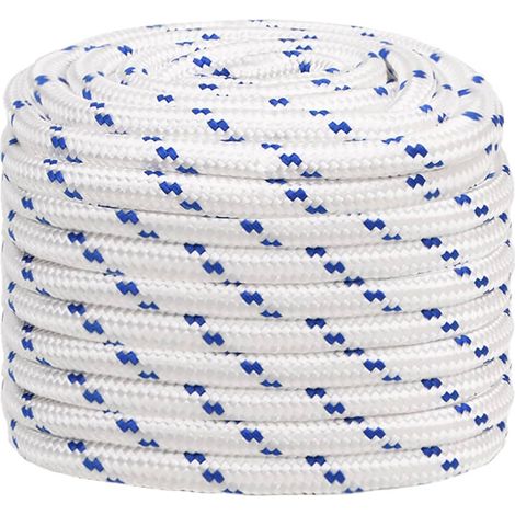 Corde de bateau, Corde de Chanvre, pour la Décoration, le Bricolage, le Jardinage Blanc 20 mm 100 m Polypropylène OIB5439E (1/5)