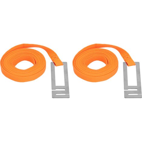 2 sangles portables pour ruches, permettant d'installer et de fixer les ruches. Accessoires apicoles, couleur orange. (1/5)