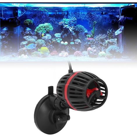 Pompe à Vagues Réglable pour Aquarium - Pompe de Circulation Sous-Marine Contrôlée Externement pour Bacs Marins et Récifaux - Noir (1/5)