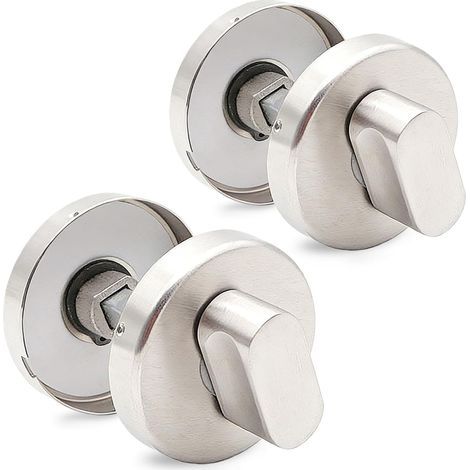 WC-Rosetten, Belegungsanzeige, Edelstahl, Drehriegel, Badezimmer, öffentliche Toilette (1/5)