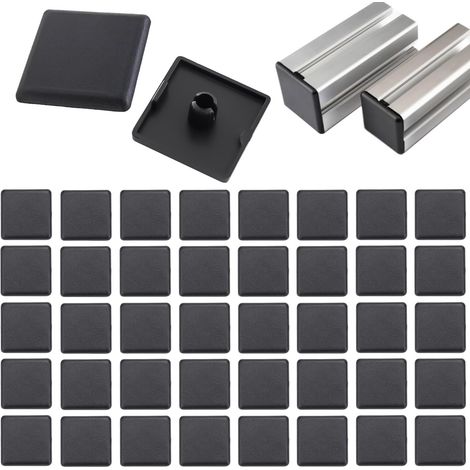 Lot de 40 embouts pour profilé extrudé en aluminium série 2020 - Capuchons de protection en nylon et plastique pour profilé en aluminium standard UE 2020 (2020/40 pièces) (1/5)