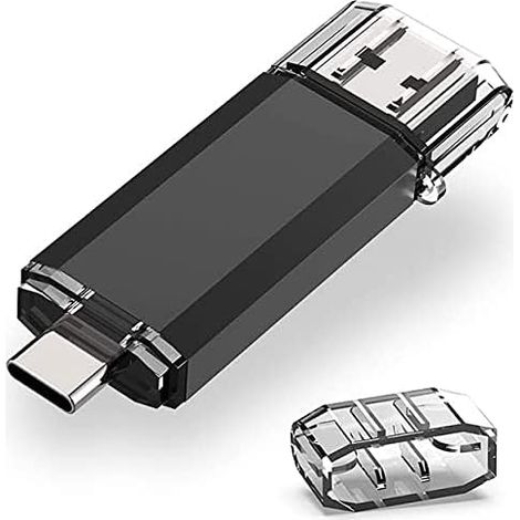Clé USB C 128Go Dual, Clef USB 3.0 et Type C 128 Go OTG Flash Drive pour MacBook Google Chromebook Pixel, Smartphone Samsung Galaxy S8, Huawei P20 Matebook
