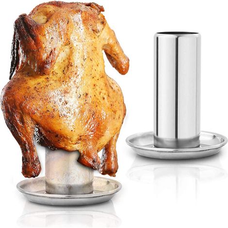 Support à poulet vertical pour barbecue, en acier inoxydable antiadhésif de qualité alimentaire, idéal pour une utilisation domestique et en extérieur.-AquaForge (1/5)