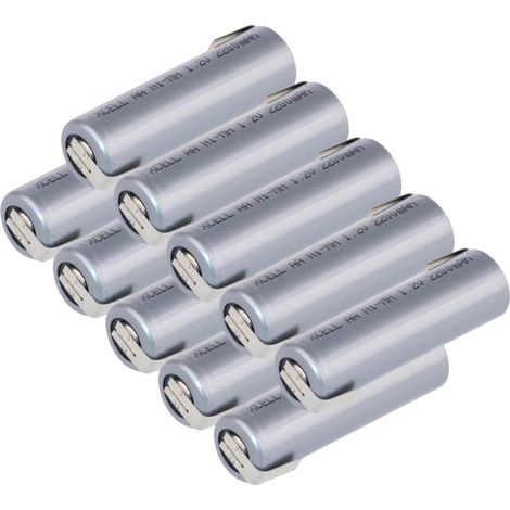 10x XCell Akku Mignon AA 2200 mAh 1,2V NiMh mit Z Lötfahne Flattop Hochstrom (1/5)