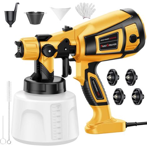 Pulvérisateur de peinture 800 W, pistolet pulvérisateur électrique pour meubles, armoires, clôtures, murs, portes, jardins, plafonds et projets de bricolage (1/5)