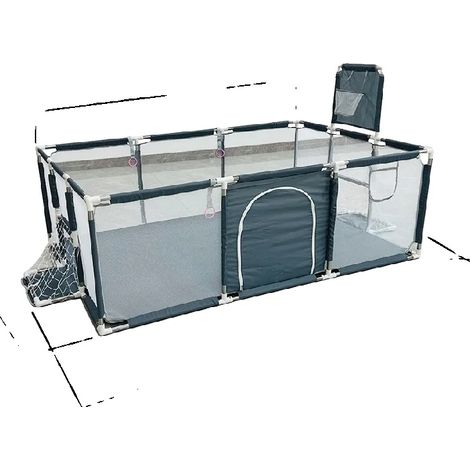 Parc pour bébé, Matériaux durables, Design sûr, Gris foncé L (1/2)