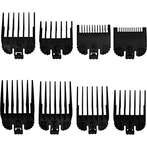 8 Tailles Peigne Guide Coupe Professionnel Set Limite Remplacement pour Tondeuse Cheveux Wahl (1/5)