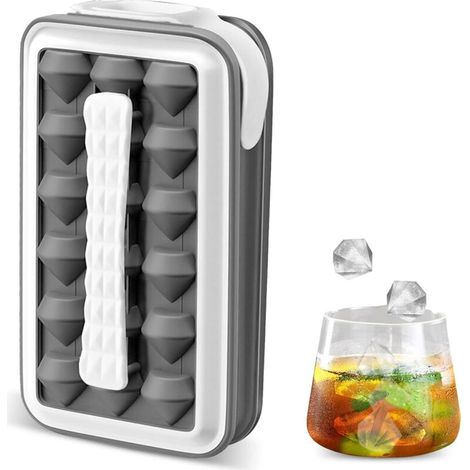 Eiswürfelform aus Silikon mit achtzehn Fächern für Cocktails und andere Getränke, spülmaschinenfest, geruchsneutral - Crezuo