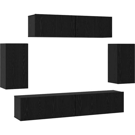 Maison Exclusive - Ensemble meuble TV 6 pcs Chêne noir Bois d'ingénierie
