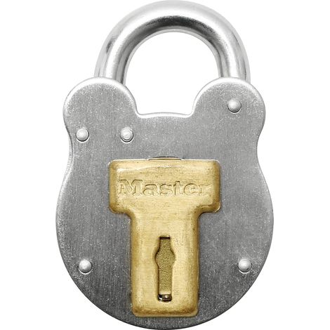 Master Lock 2750EURD Lucchetto design vintage, Grigio, 8,7 x 5 x 1,3 cm (1/3)